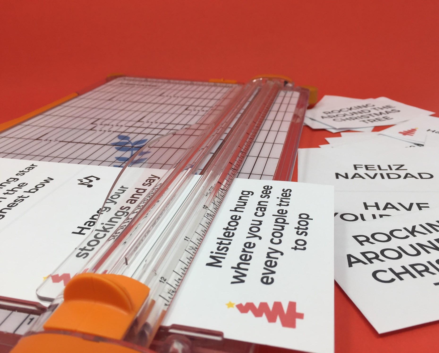 Cutting the cards for the Christmas Carol Matching Game PDF Download