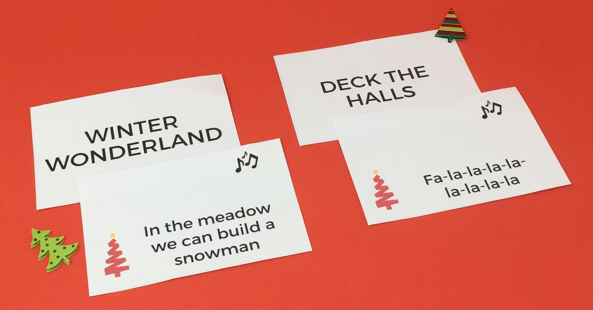 Christmas Carol Matching Game Pairs for Seniors