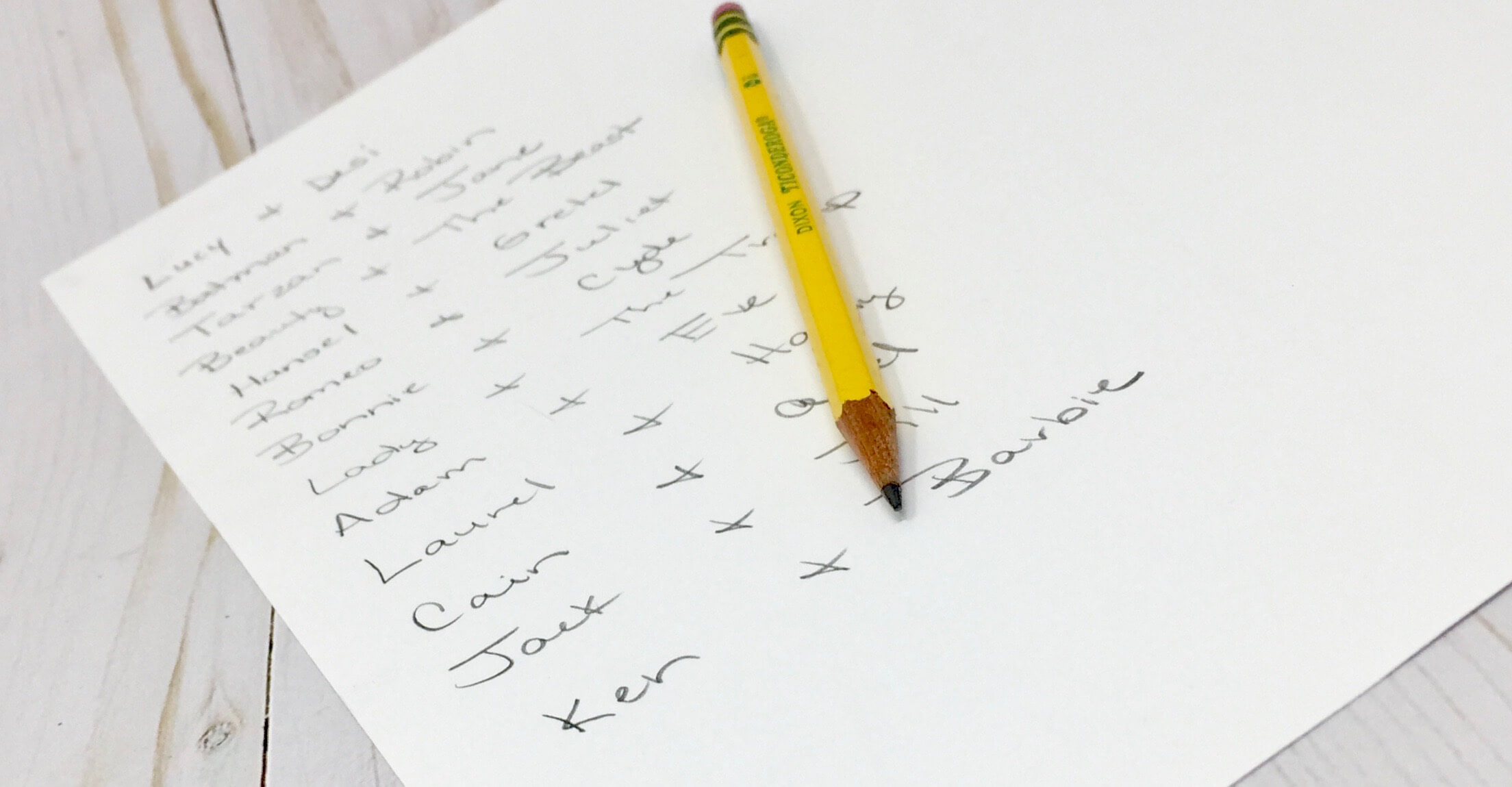 Famous Duos List created for Alzheimer's and dementia patients