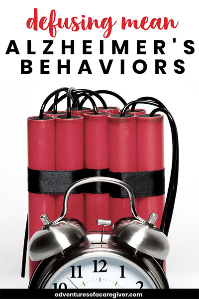 Tips to help caregivers with mean Alzheimer's and dementia behaviors.