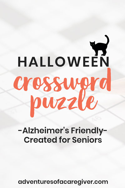 Easy Halloween Crossword Puzzle for Seniors