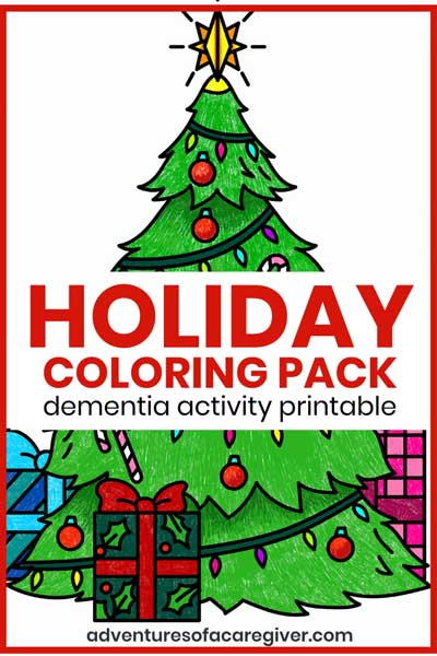 Holiday Coloring Pack Dementia Activity