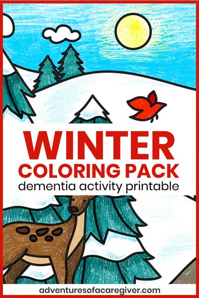 Winter Coloring Pack Dementia Activity