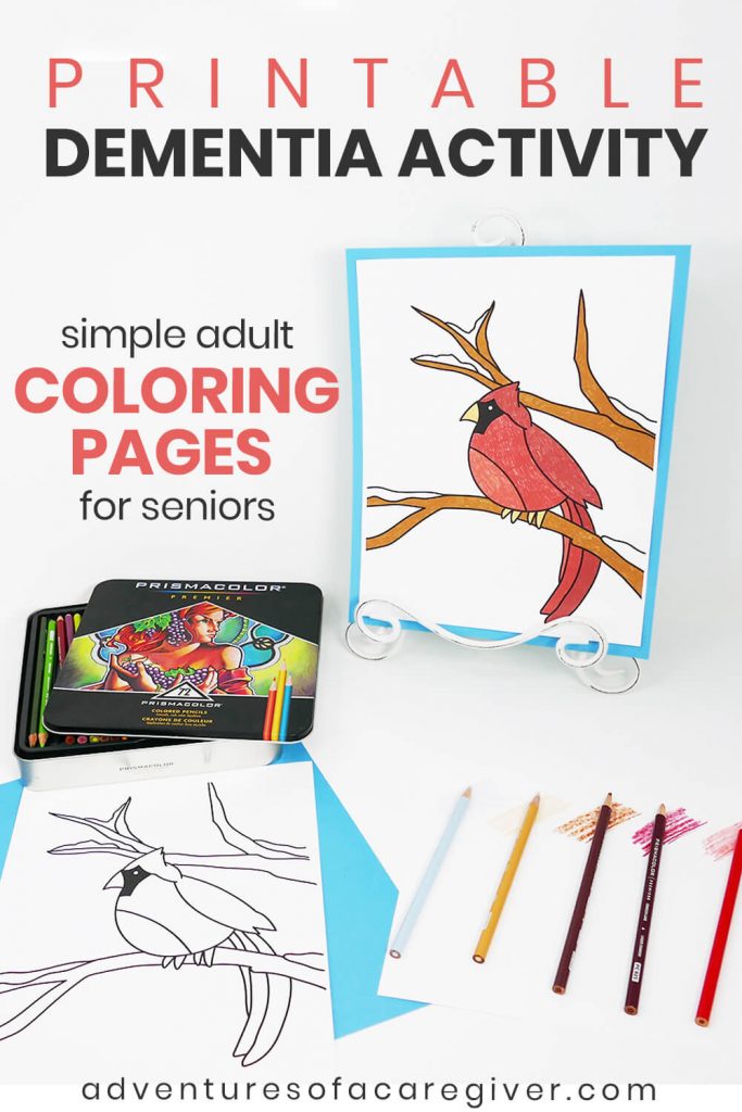 Coloring pages created especially for seniors living with dementia
