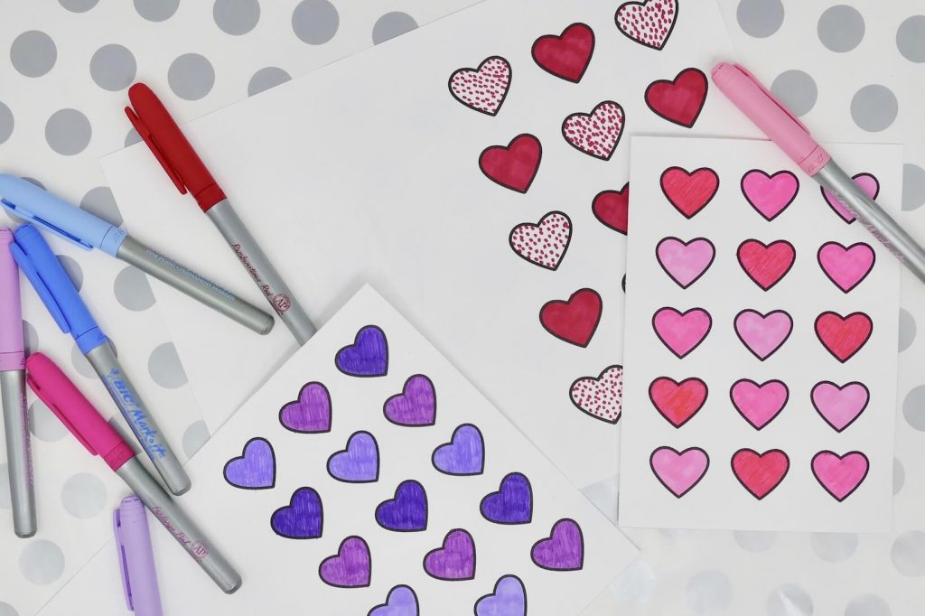 Dementia Activity Valentine Card Craft Coloring 4