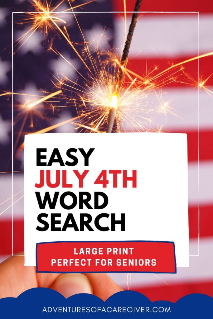 July 4th Word Search for Seniors