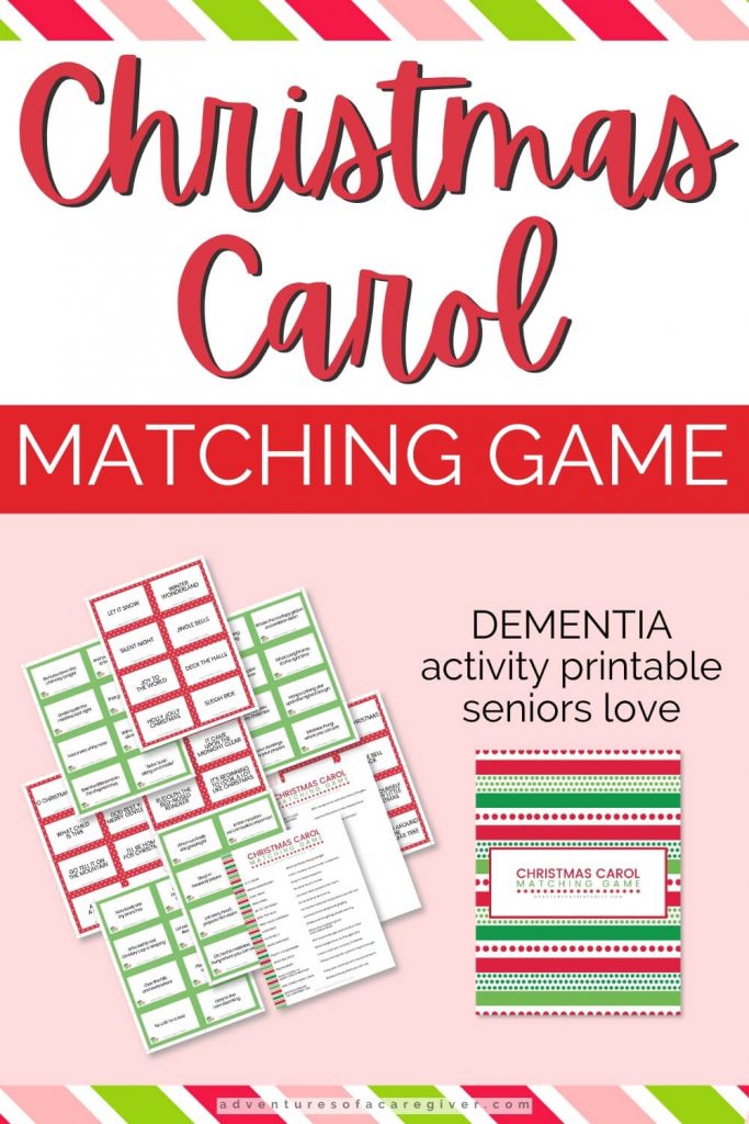 Christmas Carol Matching Game Dementia Activity